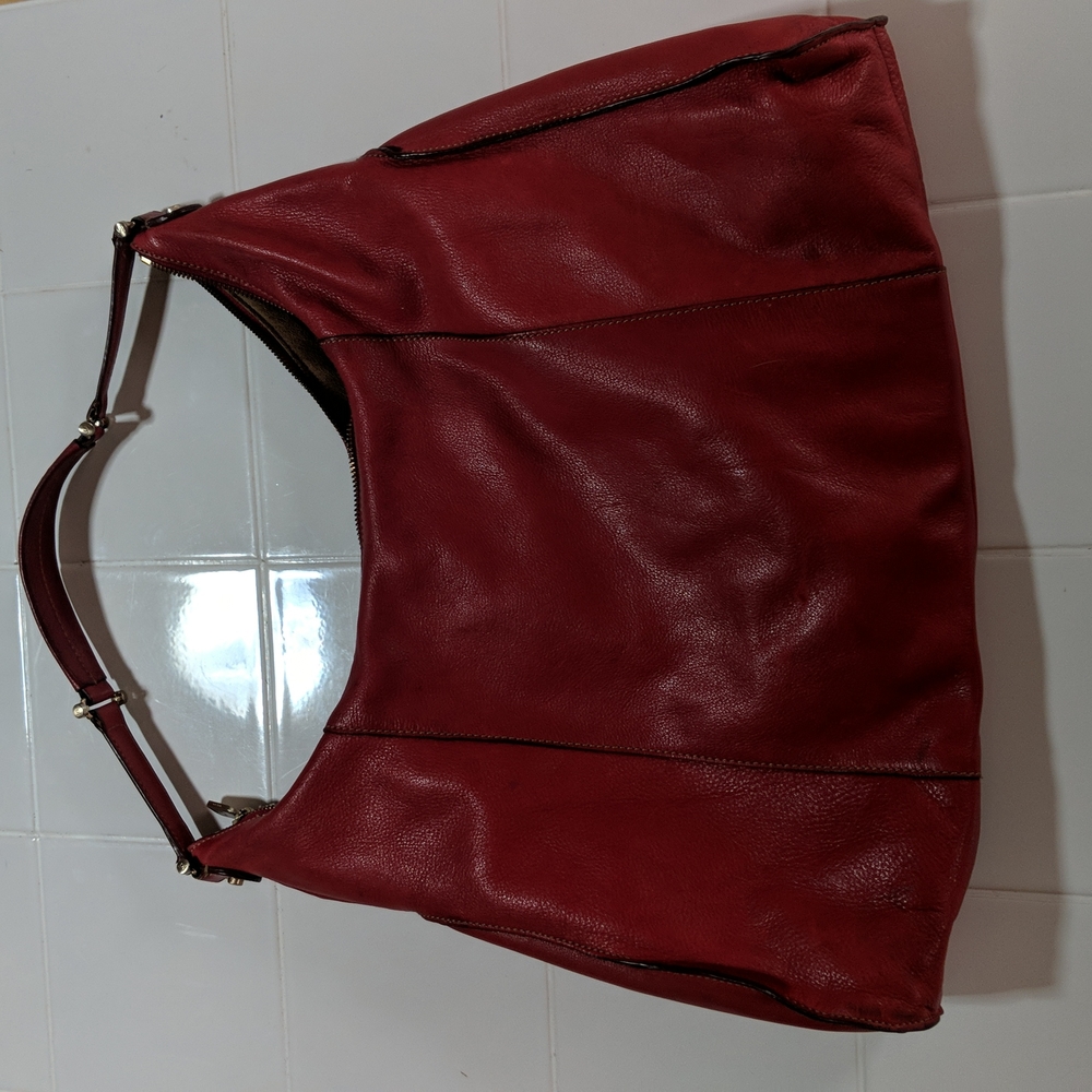 Liz Claiborne red leather shoulder bag